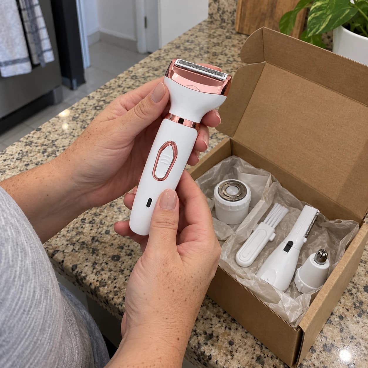 Cliente NOVOLUX usando o produto em casa